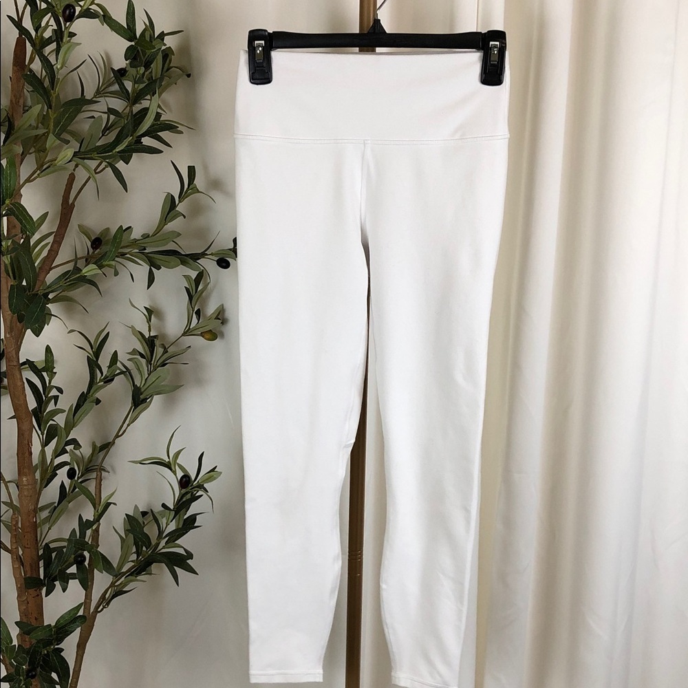 Fabletics Powerhold Classic White Soft Stretchy Leggings Sz S (A3)